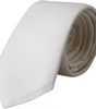 Dolce &amp; Gabbana White Silk Classic Adjustable Men Tie