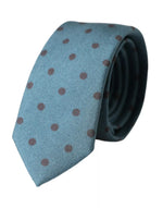 Dolce &amp; Gabbana Green Black Polka Dot Silk Adjustable Men Tie