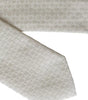Dolce &amp; Gabbana Off White Silk Adjustable Necktie Men Tie