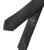 Dolce &amp; Gabbana Black Polka Dot Silk Adjustable Men Tie