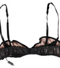 Dolce &amp; Gabbana Black Silk Stretch Women Balconcino Bra Underwear