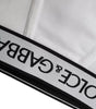 Dolce &amp; Gabbana White Cotton Stretch Branded Logo Underwear