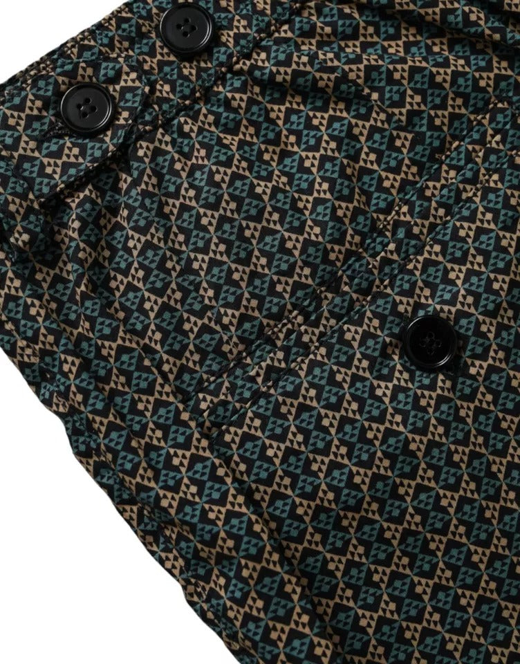 Maillot de bain short de bain à motifs marron Dolce &amp; Gabbana