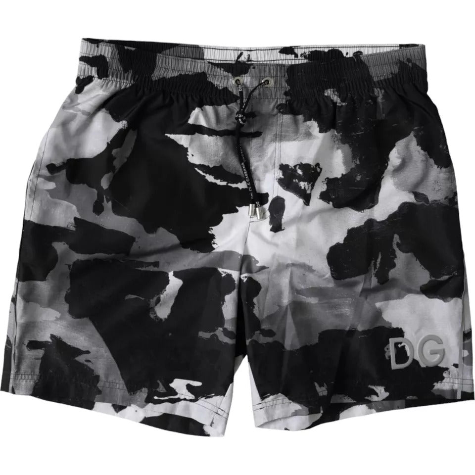 Maillot de bain short de plage Dolce &amp; Gabbana à logo DG multicolore camouflage