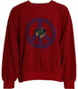 Dolce &amp; Gabbana Red Logo Cotton Crew Neck Pullover Sweater