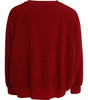 Dolce &amp; Gabbana Red Logo Cotton Crew Neck Pullover Sweater