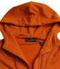 Dolce &amp; Gabbana Orange Hooded Pullover Sweatshirt Sweater