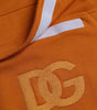 Dolce &amp; Gabbana Orange Hooded Pullover Sweatshirt Sweater