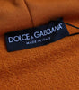 Dolce &amp; Gabbana Orange Hooded Pullover Sweatshirt Sweater