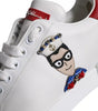 Dolce & Gabbana White Patch Calfskin Nappa Portofino Sneakers Shoes