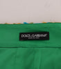Dolce &amp; Gabbana Elegant Green Jacquard High Waist Skirt