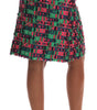 Dolce &amp; Gabbana Elegant Jacquard High Waist Pencil Skirt