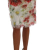 Dolce &amp; Gabbana Elegant Floral High-Waist Pencil Skirt