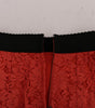 Dolce &amp; Gabbana Orange Macramé Lace Pencil Skirt
