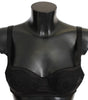 Dolce &amp; Gabbana Black Silk Lace Balconcino Bra Underwear