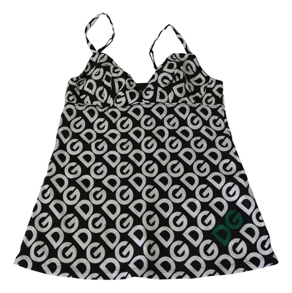 Maillot de bain sans manches imprimé DG Mania noir Dolce & Gabbana