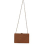 Dolce &amp; Gabbana Brown Leather Gold Frame Clutch Mini Crossbody Bag