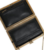 Dolce &amp; Gabbana Brown Leather Gold Frame Clutch Mini Crossbody Bag
