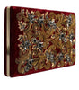 Dolce & Gabbana Red Velvet Gold Frame Clutch Evening Party Purse Bag