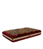 Dolce & Gabbana Red Velvet Gold Frame Clutch Evening Party Purse Bag