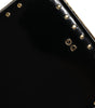 Dolce & Gabbana Black Leather Studs Gold Frame Clutch Evening Purse Bag