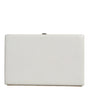 Dolce & Gabbana White Leather Gold Frame Clutch Evening Party Purse Bag