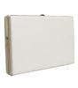 Dolce & Gabbana White Leather Gold Frame Clutch Evening Party Purse Bag