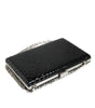 Dolce &amp; Gabbana Black Leather Silver Frame Clutch Mini Crossbody Bag