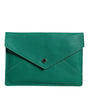 Dolce & Gabbana Green Leather Handbag Clutch Mini Purse Pouch Tablet Case
