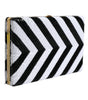 Dolce & Gabbana Black White Gold Frame Clutch Evening Party Purse Bag