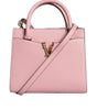 Versace Pink Small Top Handle Grainy Calf Leather Crossbody Bag