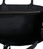 Sac fourre-tout à bandoulière en toile et cuir noir avec logo Versace