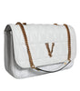 Versace White Mini Nappa Leather Crossbody Shoulder Bag