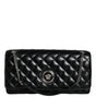 Versace Black Quilted Lambskin Leather Crossbody Shoulder Bag
