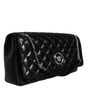 Versace Black Quilted Lambskin Leather Crossbody Shoulder Bag