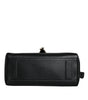 Versace Black Top Handle Grainy Calfskin Leather Crossbody Bag