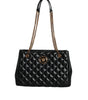 Versace Black Quilted Nappa Leather Shoulder Chain Strap Bag