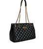 Versace Black Quilted Nappa Leather Shoulder Chain Strap Bag