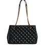 Versace Black Quilted Nappa Leather Shoulder Chain Strap Bag