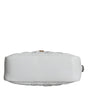 Versace White Quilted Nappa Leather Crossbody Shoulder Bag