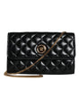 Versace Black Quilted Nappa Leather Crossbody Shoulder Bag
