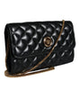Versace Black Quilted Nappa Leather Crossbody Shoulder Bag