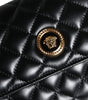 Versace Black Quilted Nappa Leather Crossbody Shoulder Bag