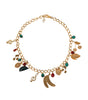 Dolce & Gabbana Gold Tone Brass Fruity Crystal Embellished Waist Chain Belt