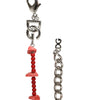 Dolce &amp; Gabbana Silver Tone Brass Beaded Resin DG Logo Chain Bracelet
