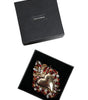 Broche Dolce &amp; Gabbana en laiton doré ornée de cristaux Sacré-Cœur