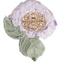 Dolce &amp; Gabbana Multicolor Hydrangea Gold Brass Pin Brooch