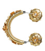 Dolce & Gabbana Gold Leather Floral Crystal Angel Headset Headphones