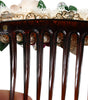 Dolce & Gabbana Brown Plastic Crystal Floral Women Hair Comb