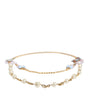 Collier Dolce &amp; Gabbana en laiton doré avec perles en cristal superposées et motif floral